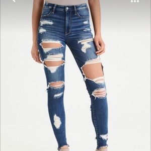 Super distressed American Eagle jeans